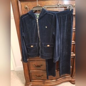 Lauren Ralph Lauren 2-pc Pants Set, GUC, Hooded Jacket Size PL, Pants Size PS